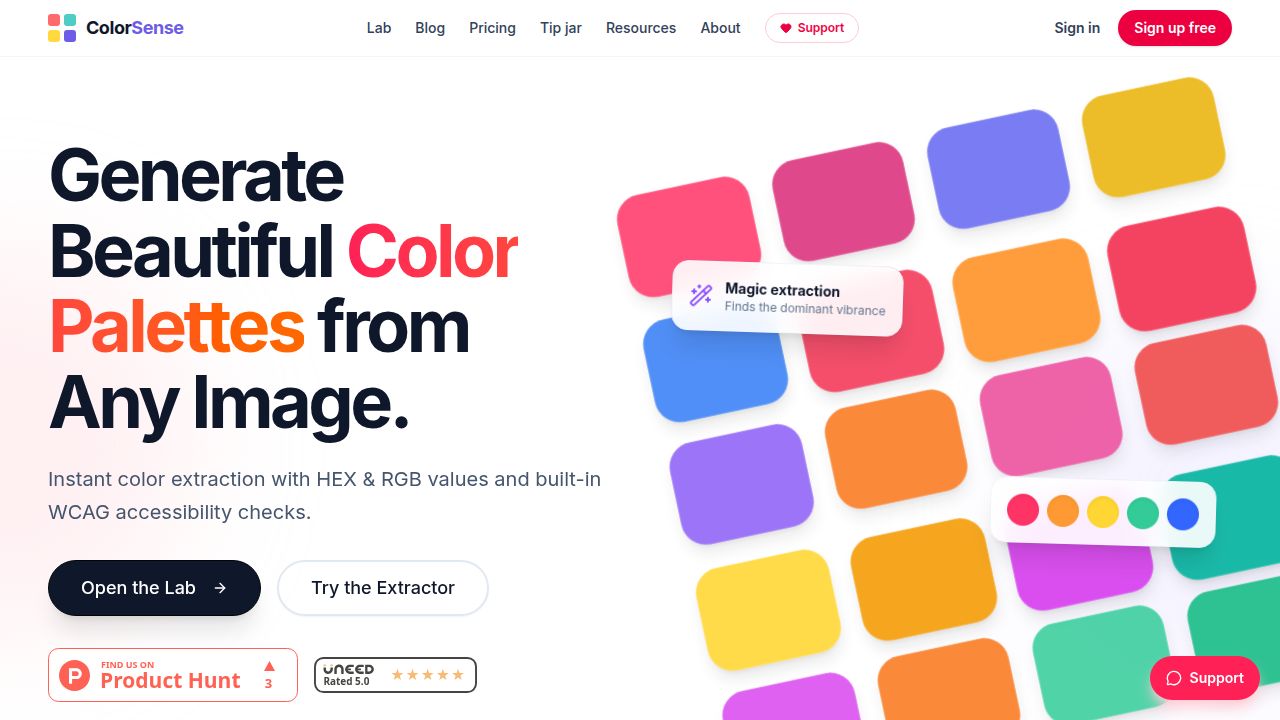 Free Color Palette Generator from Photo | ColorSense